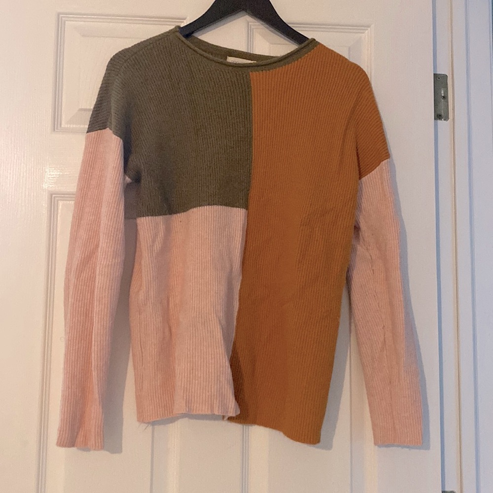 Color block sweater